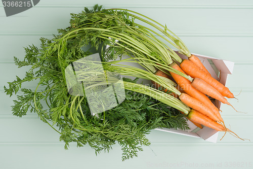 Image of Carrots on wooden table