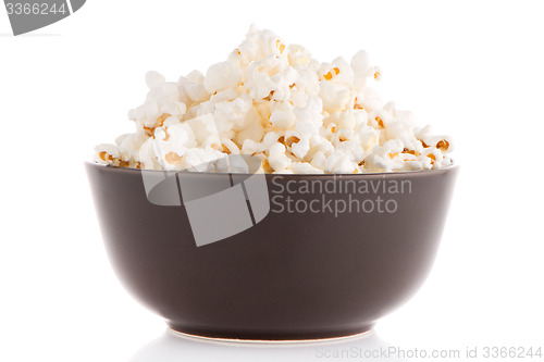 Image of Popcorn in a brown bowl
