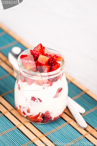 Image of Strawberries desert with cream