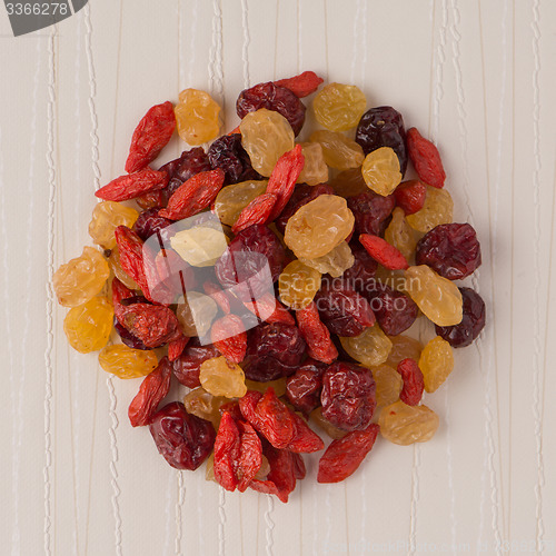 Image of Circle of mixed dried fruits