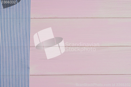 Image of Blue towel over table