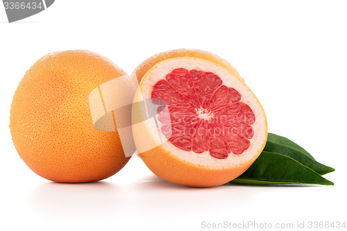 Image of Ripe cut red grapefruit