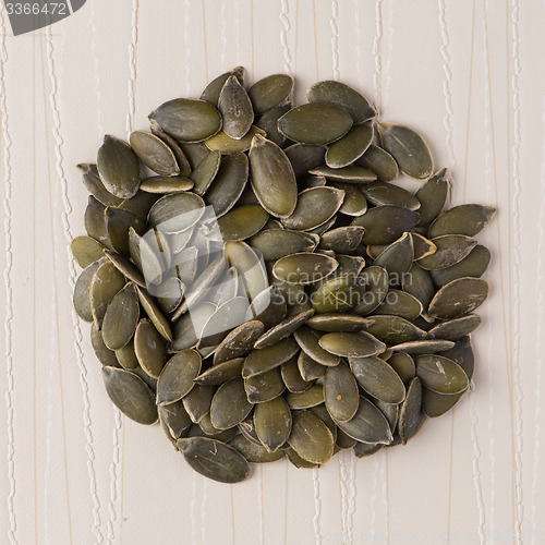 Image of Circle of pumpkin seeds