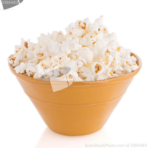 Image of Popcorn in a orange bowl