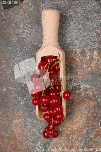 Image of Currants in a wooden spoon