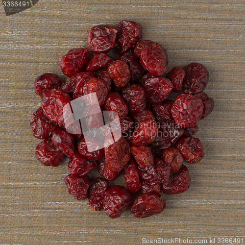 Image of Circle of dried cranberries
