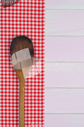 Image of Kitchenware on red towel