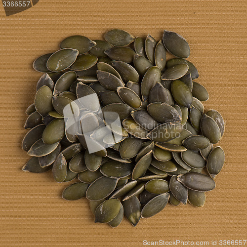 Image of Circle of pumpkin seeds