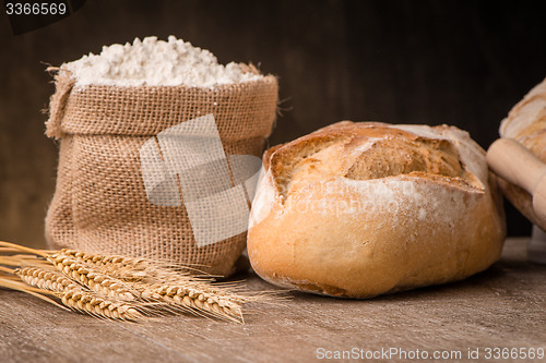 Image of Rustic bread and wheat