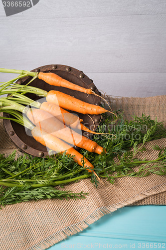 Image of Carrots on a wooden table