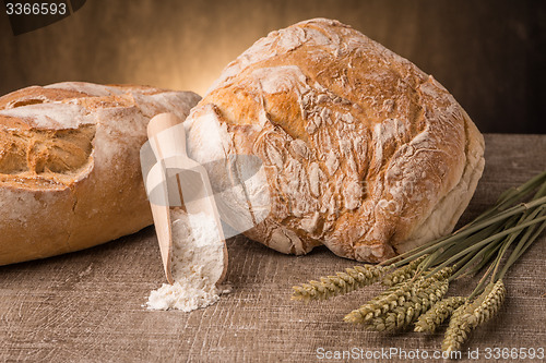 Image of Rustic bread and wheat