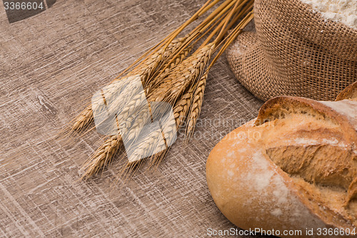 Image of Rustic bread and wheat