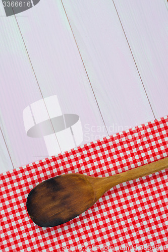 Image of Kitchenware on red towel