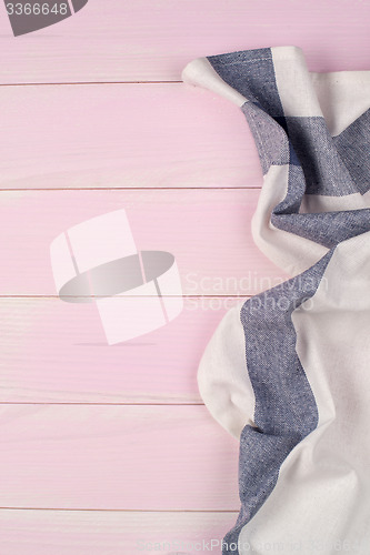 Image of Blue towel over table