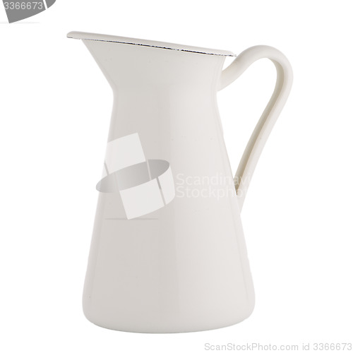 Image of White ceramic pitcher