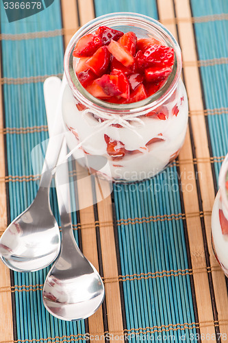 Image of Strawberries desert with cream