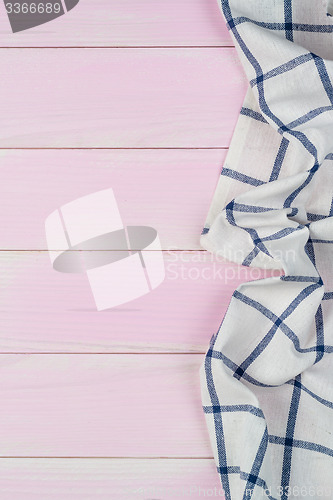 Image of Blue towel over table