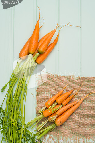 Image of Carrots on a wooden table