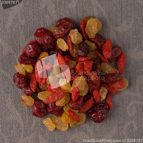 Image of Circle of mixed dried fruits