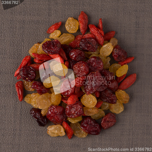 Image of Circle of mixed dried fruits