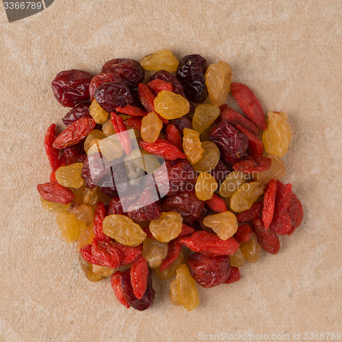 Image of Circle of mixed dried fruits