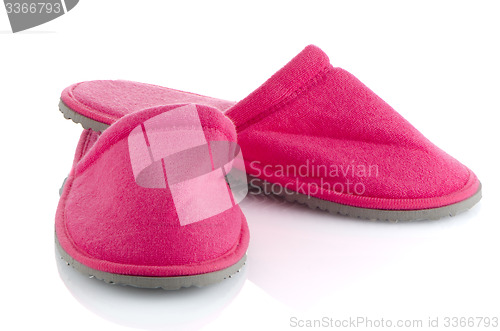 Image of A pair of pink slippers