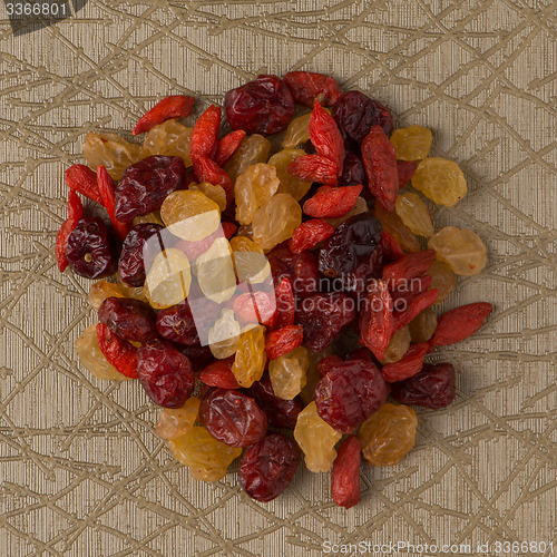 Image of Circle of mixed dried fruits