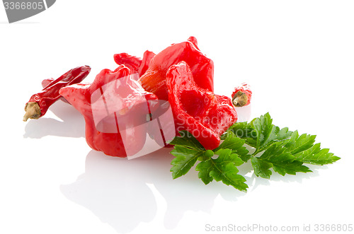 Image of Red peppers closeup