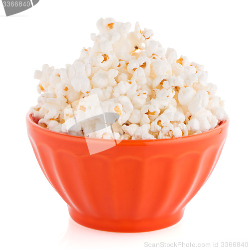 Image of Popcorn in a orange bowl