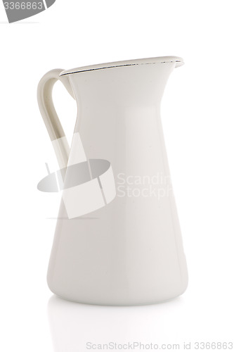 Image of White ceramic pitcher