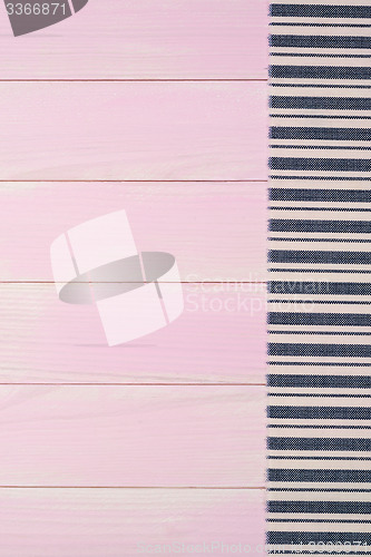 Image of Blue towel over table