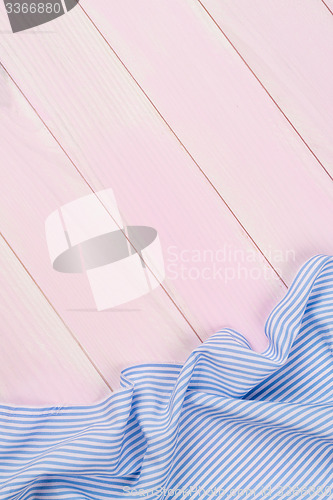 Image of Blue towel over table