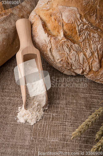 Image of Rustic bread and wheat