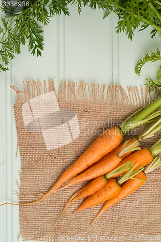 Image of Carrots on wooden table