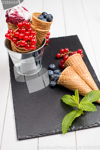 Image of Berry ice cream cone