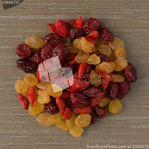 Image of Circle of mixed dried fruits