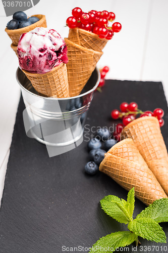 Image of Berry ice cream cone