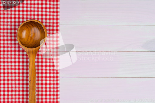 Image of Kitchenware on red towel