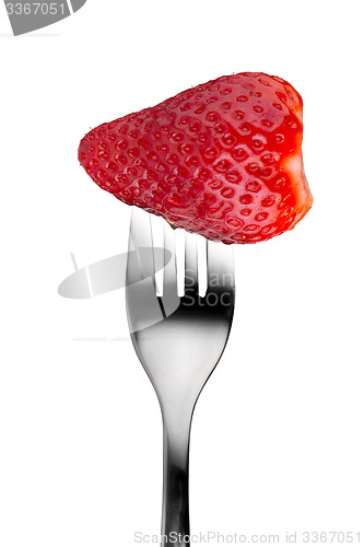 Image of Strawberry on a fork