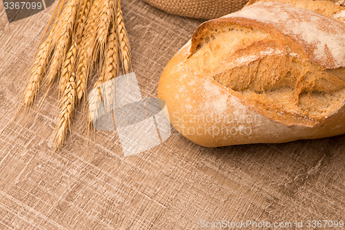 Image of Rustic bread and wheat