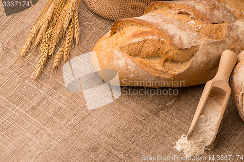 Image of Rustic bread and wheat