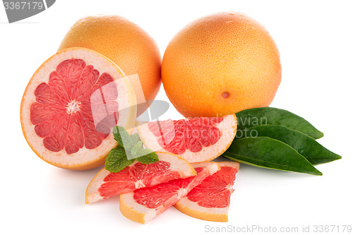 Image of Ripe red grapefruit