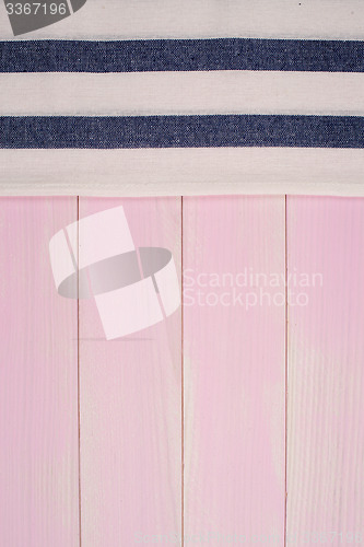 Image of Blue towel over table