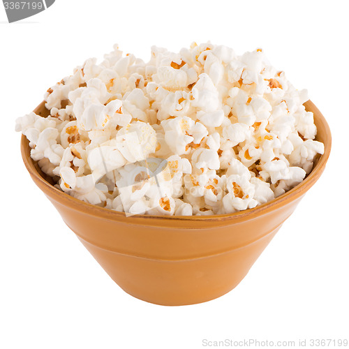 Image of Popcorn in a orange bowl