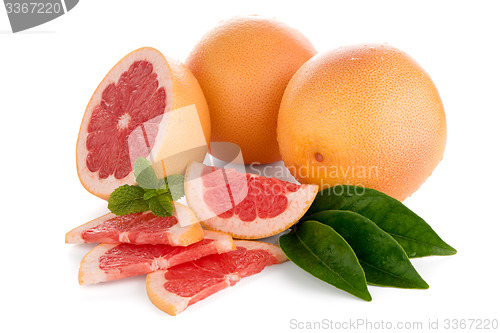Image of Ripe red grapefruit