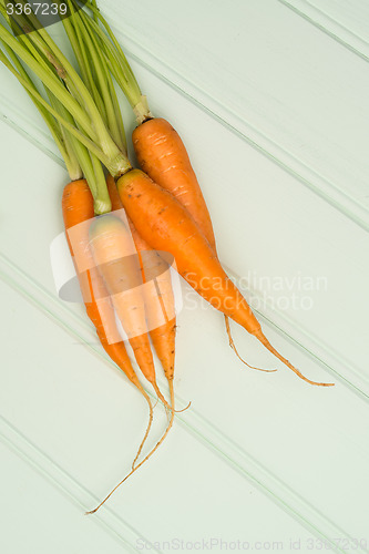 Image of Carrots on wooden table