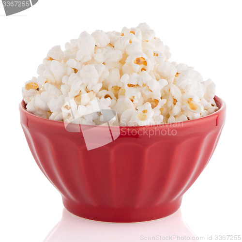 Image of Popcorn in a red bowl