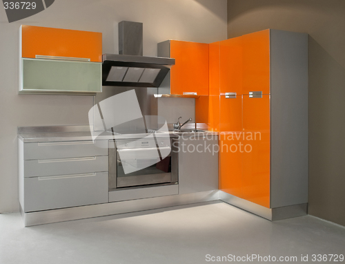 Image of Orange kitchen