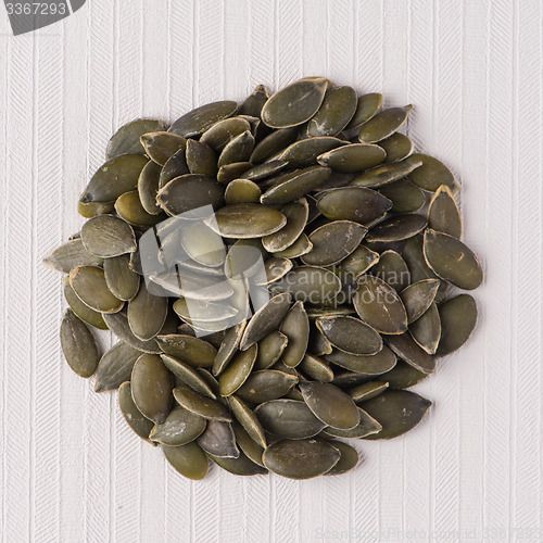 Image of Circle of pumpkin seeds