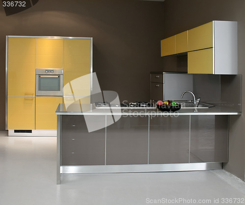 Image of Yellow kitchen